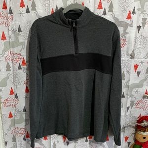 1/4 Zip Structure — Mens Large — Grey/Black